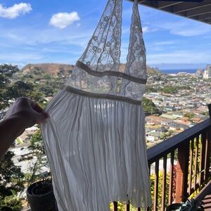 Victoria's Secret White Lace Halter Chemise